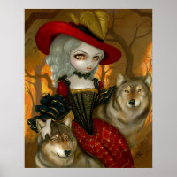 Loup-Garou: d'Automne - gothic rococo varg Print