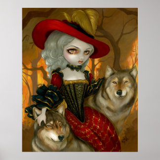 Loup-Garou: d'Automne - gothic rococo varg Print Poster