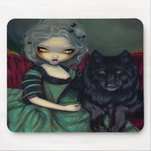 Loup-Garou:  Gotisk varg Mousepad för Noir rokoko Musmatta
