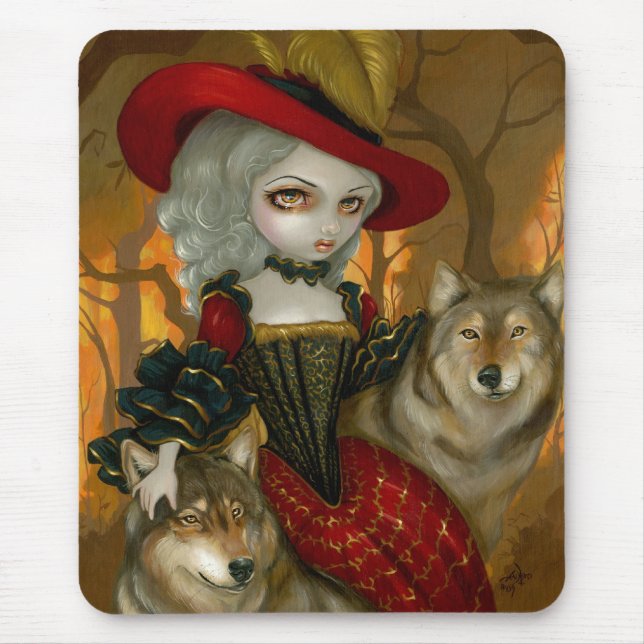 Loup-Garou: gotiska vargrokokor Mousepad för Musmatta (Framsidan)