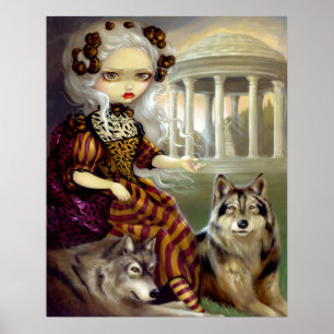 Loup-Garou: Le Temple ART PRINT rococo varg gothic Poster