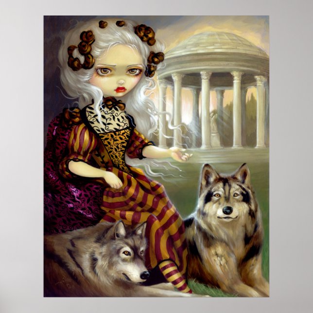 Loup-Garou: Le Temple ART PRINT rococo varg gothic Poster (Framsidan)