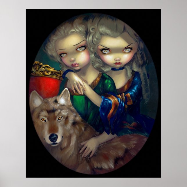 Loup-Garou: Les Jumeaux ART PRINT varg vampyr Poster (Framsidan)