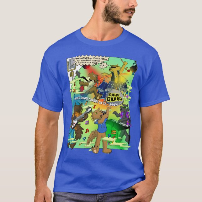 Loup Garou Mörk Herr T-Shirt (Framsida)
