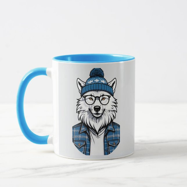 Loup Hivernal Stylisé Mugg (Vänster)