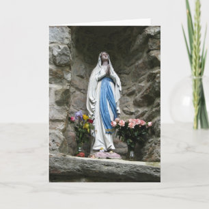 Lourdes avbildar det tomma kortet kort