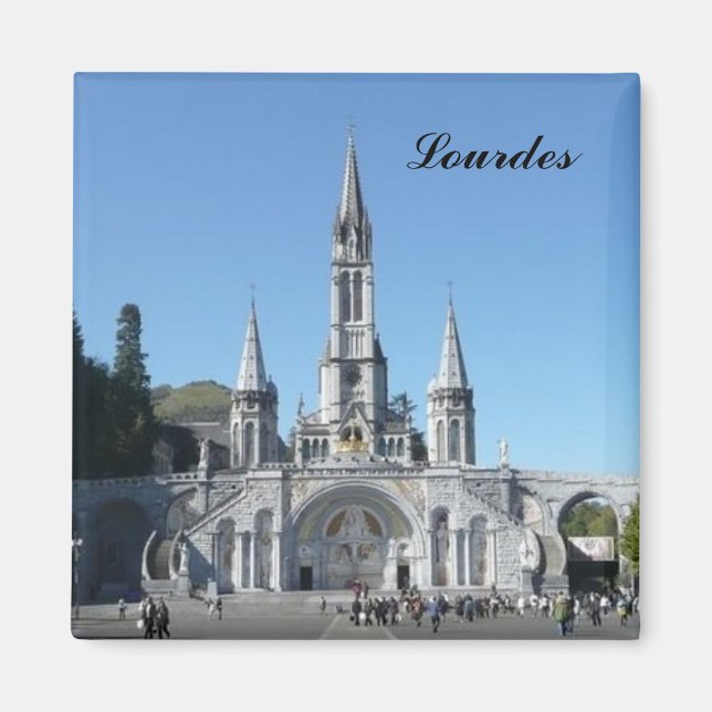 Lourdes - basilica - basilique - France Magnet (Framsidan)