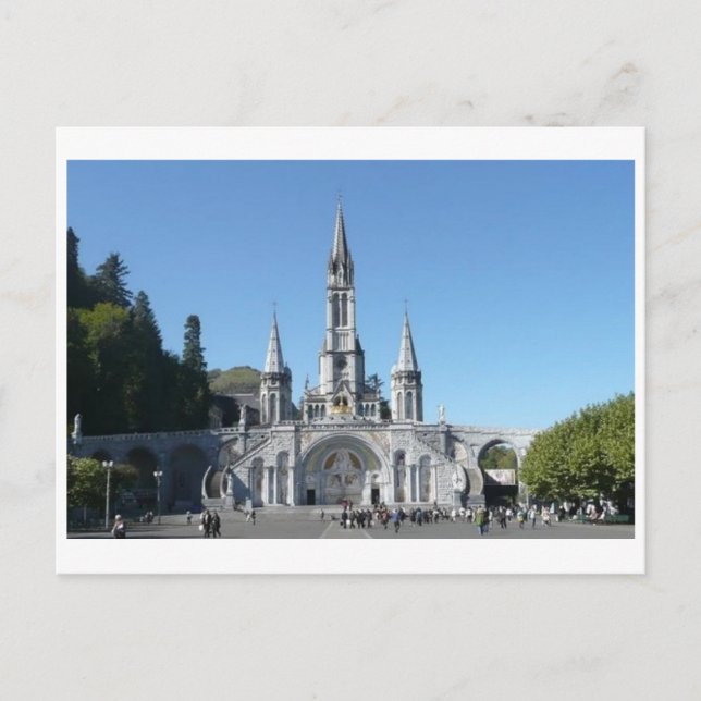 Lourdes - basilika - basilika - basilika - Frankri Vykort (Framsida)