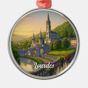 Lourdes Frankrike Resa Julgransprydnad Metall