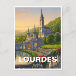 Lourdes Frankrike Resa Vykort
