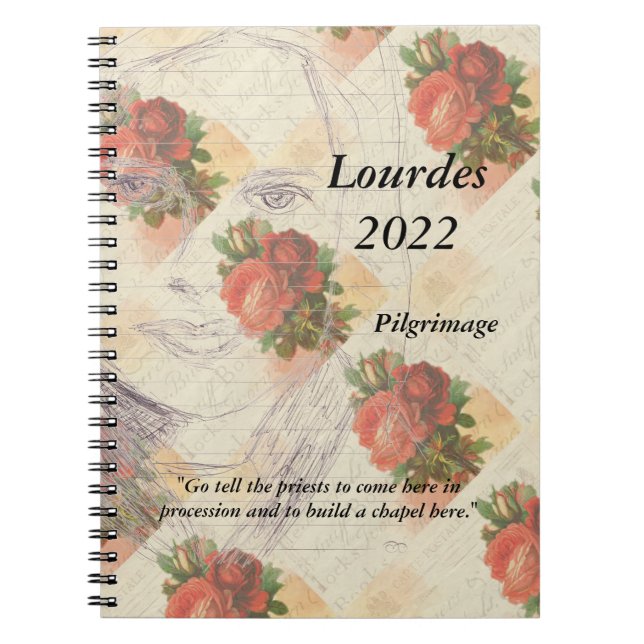 Lourdes Pilgrimage 2022 Notebook Anteckningsbok (Framsidan)