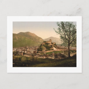 Lourdes, Pyrenéerna - City and Castle Vykort