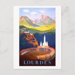 Lourdes, Stad och Kyrka. Pyrenéerna Vykort