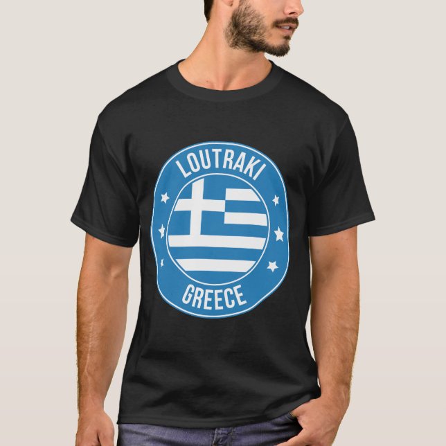 Loutraki, Greklands Stad T Shirt (Framsida)
