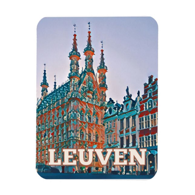 Louvain Belgique Photo Vintage  Magnet (Vertikal)