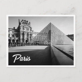 Louvre Black & White Paris-fotokort Vykort