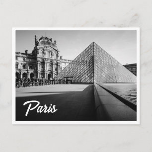 Louvre Black & White Paris-fotokort Vykort