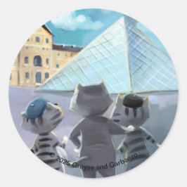 Louvre Classic Round Stickers Runt Klistermärke