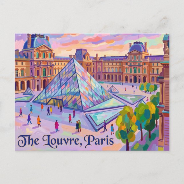 Louvre Frankrike Vykort (Framsida)