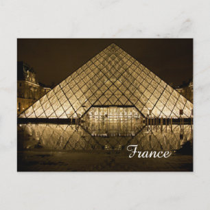 Louvre glass pyramid paris pyramid vykort