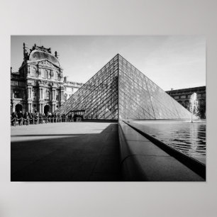 Louvre i BW Poster