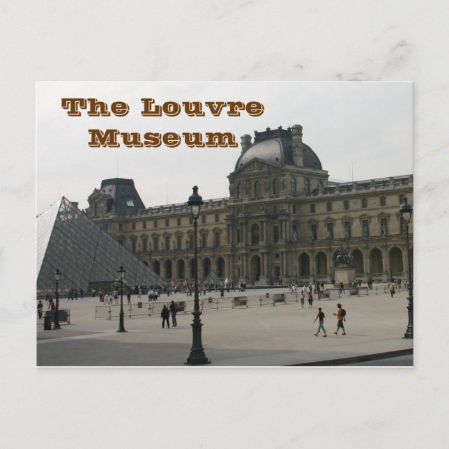 Louvre-museet i Paris Vykort (Framsida)
