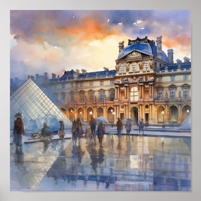 Louvre Museum Paris Art Poster (Framsidan)