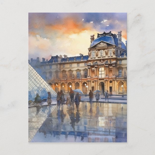Louvre Museum Paris Art Vykort (Framsida)
