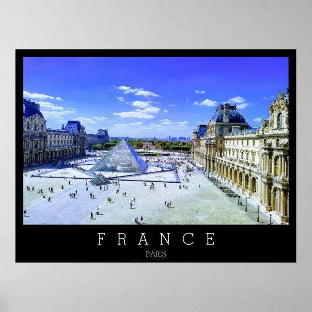 Louvre-museum, Paris, Frankrike Poster (Framsidan)