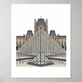Louvre Museum Paris Pyramid Affisch