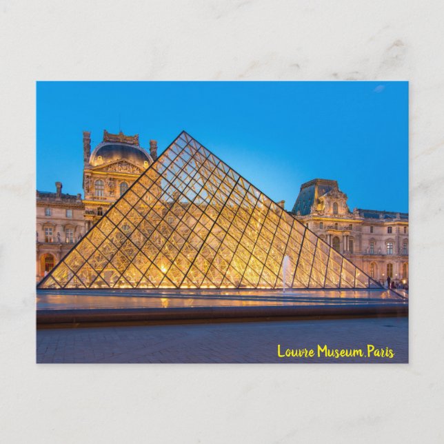 Louvre Museum, Paris Vykort (Framsida)