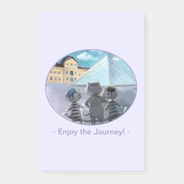 Louvre Notes 4 x 6 tum - njut Post-it Block (Framsida)