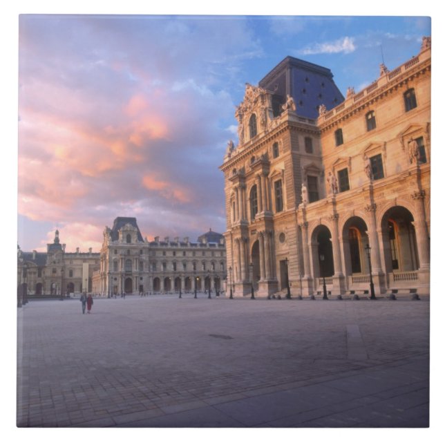 Louvre, Paris, Frankrike Kakelplatta (Framsidan)