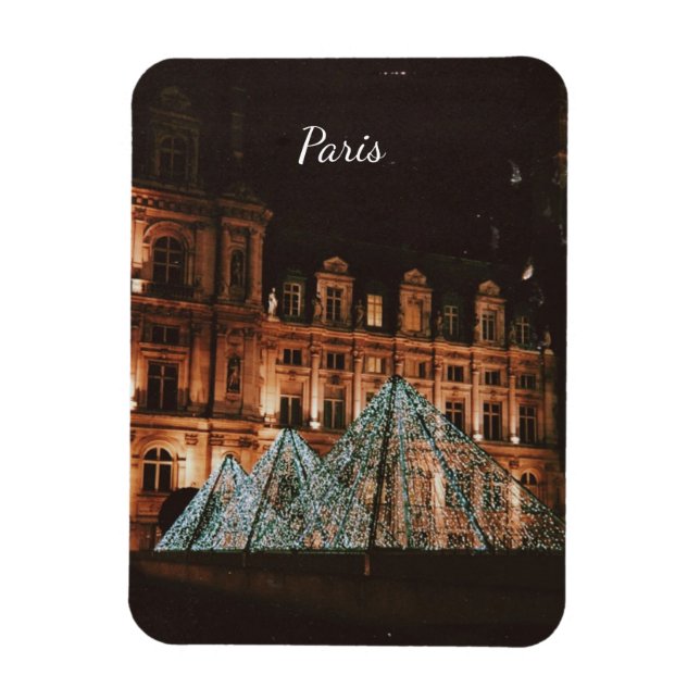 Louvre, Paris, Frankrike Magnet (Vertikal)