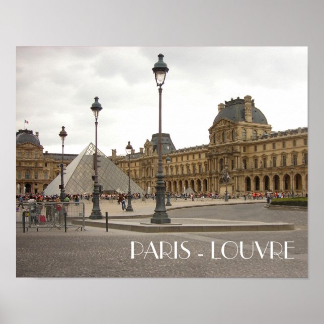 Louvre. Paris, Frankrike Poster (Framsidan)