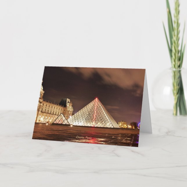 Louvre, Paris, Frankrike, scenfotografi Kort (Framsida)