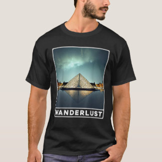 Louvre Paris Frankrike Wanderlust T Shirt
