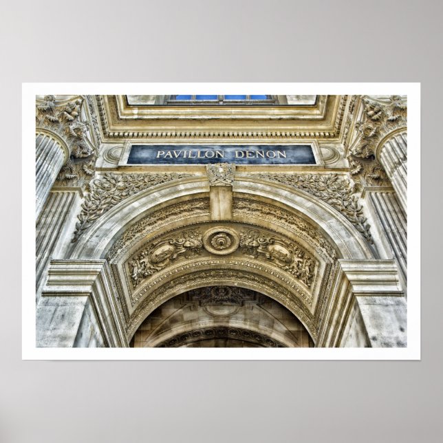 Louvre, Pavillon Denon Archway, Paris Poster (Framsidan)