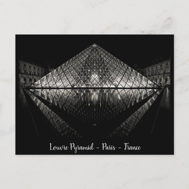 Louvre Pyramid, Paris, Frankrike Vykort (Framsida)