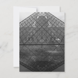 Louvre Pyramid Reflection, Paris Vykort