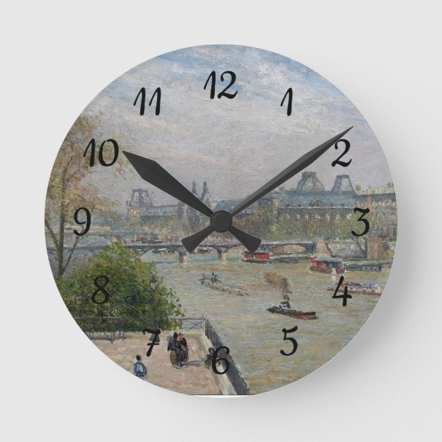 Louvre, Vår Camille Pissarro Rund Klocka (Framsida)