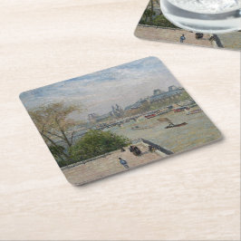 Louvre, Vår Camille Pissarro Underlägg Papper Kvadrat