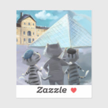 Louvre Vinyl Sticker (olika storlekar)