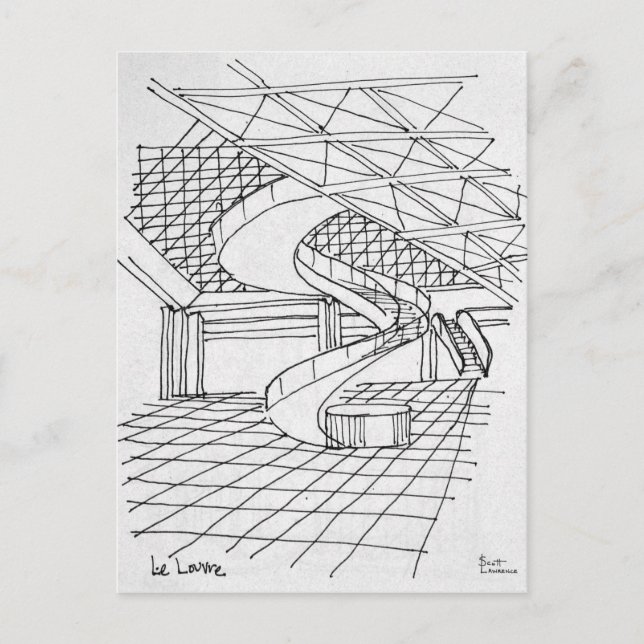 Louvren under pyramiden | Paris, Frankrike Vykort (Framsida)