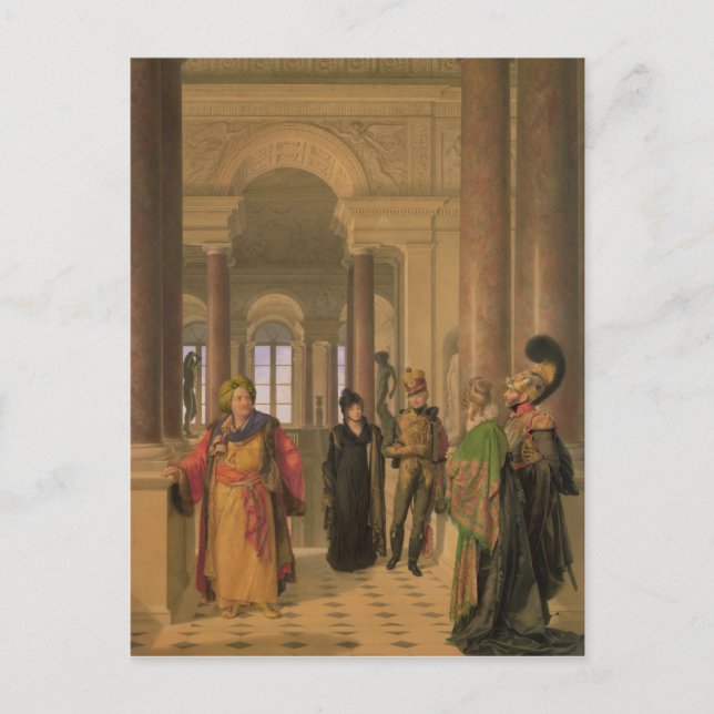 Louvres huvudtrappa 1817 vykort (Framsida)