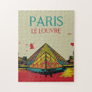 Louvres Paris Frankrike Pyramid Pussel