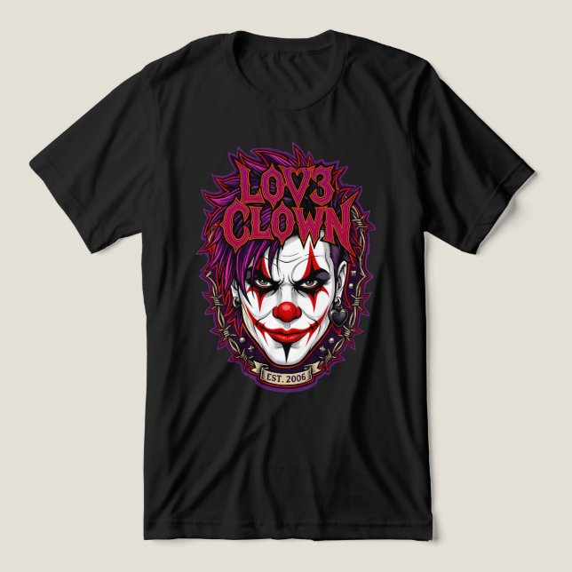 LOV3 CLOWN och LOV3 GRENADE T Shirt (Design Framsida)