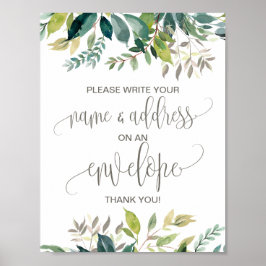 Löv Adressera ett kuvert skylt