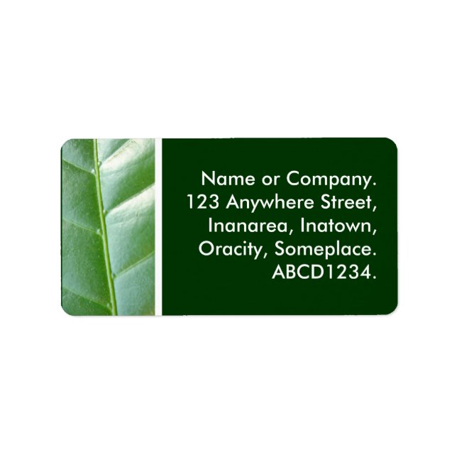 Löv Adressetikett (Framsidan)