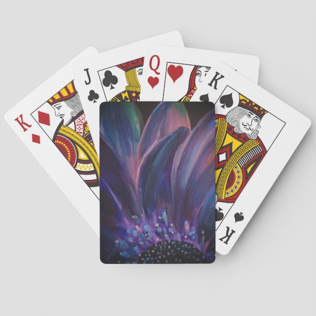 Löv Art Lila Flower Classic-spelkort Casinokort (Baksidan)